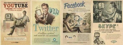 Vintage Youtube Twitter Fb Skype Facebook Covers